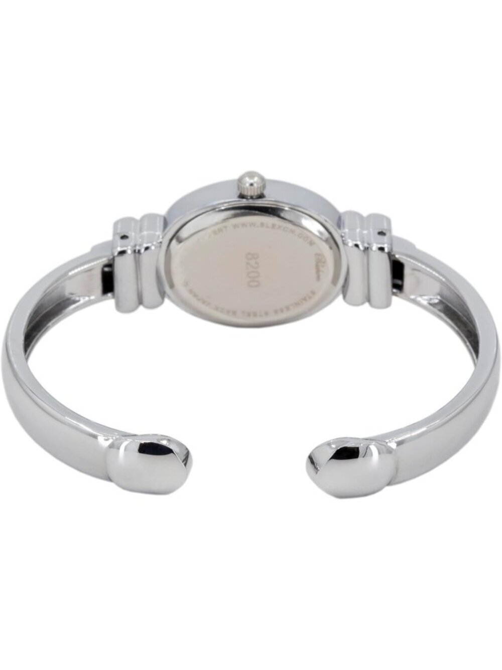 Womens Silver Analog Quartz Elegant Pearl Dial Sophisticated Cuff Bracelet Watch - Picture 5 of 7